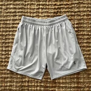 On Running Men’s Training Shorts Gray XXL 9” Inseam Athletic Gym EUC
